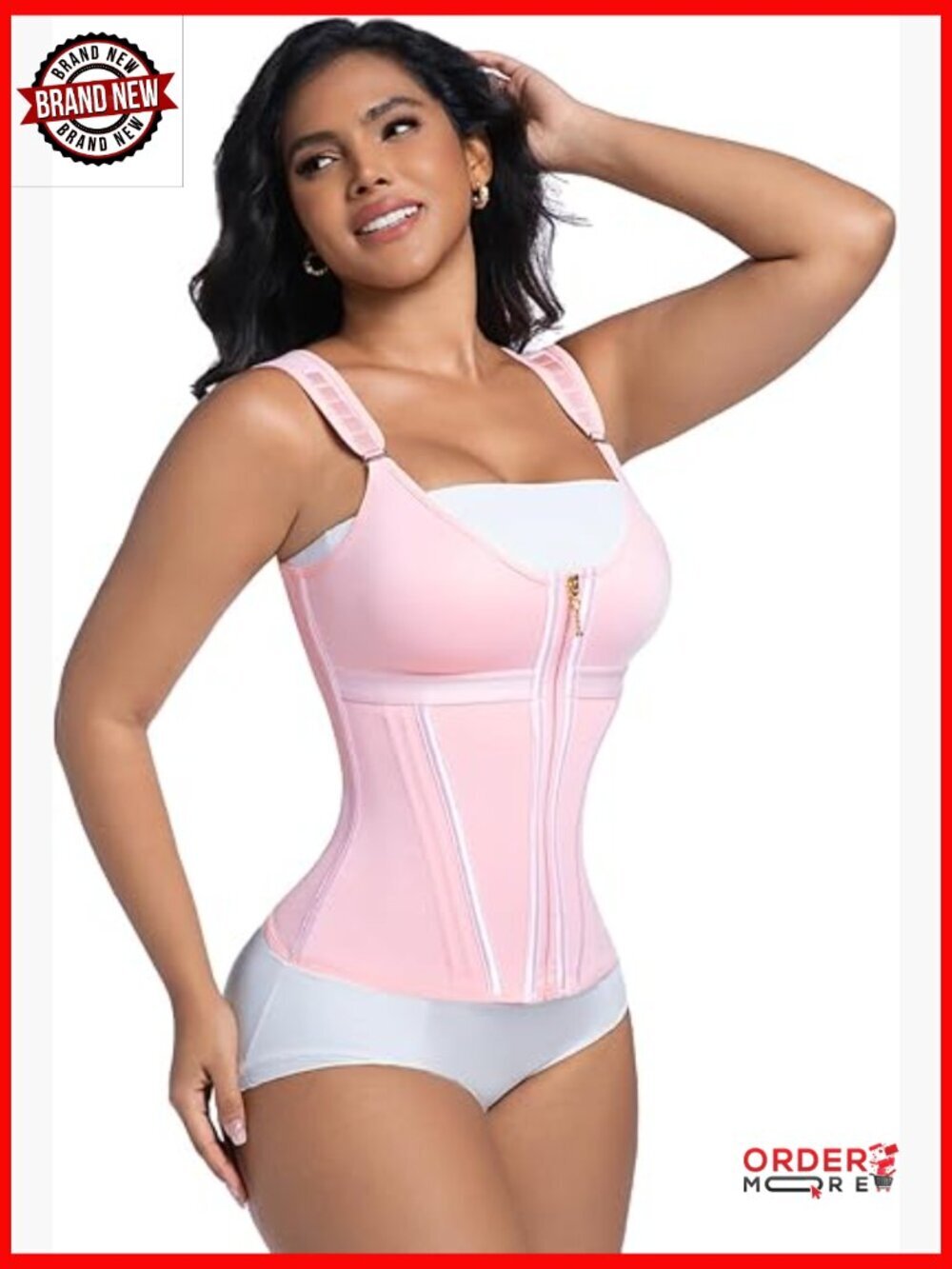 Waist Trainer with Bra, Tummy Control Sports Girdle, Workout Body Shaper